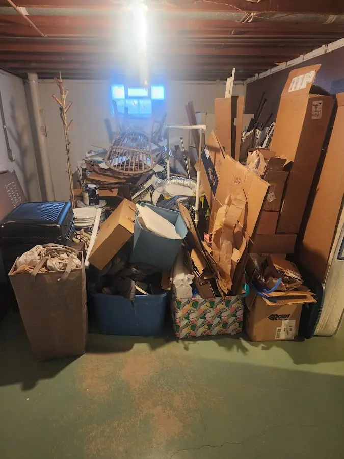 Roll-off dumpster container at job site for 40 Yard Dumpster Rental in Round Lake